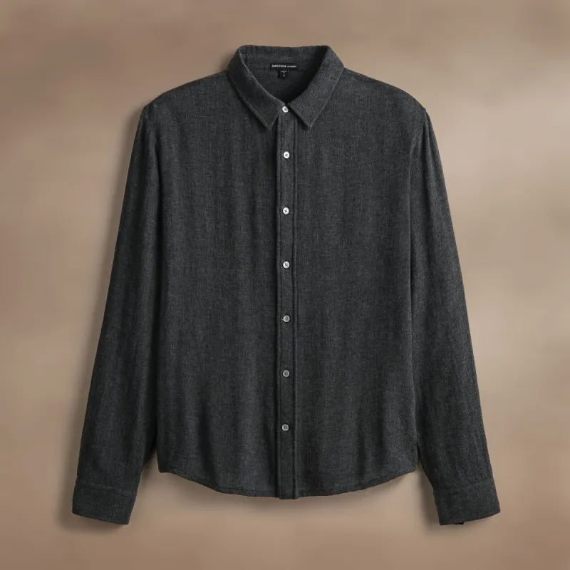 Solid Viscose Wool Shirting - Anthracite sold by James Perse