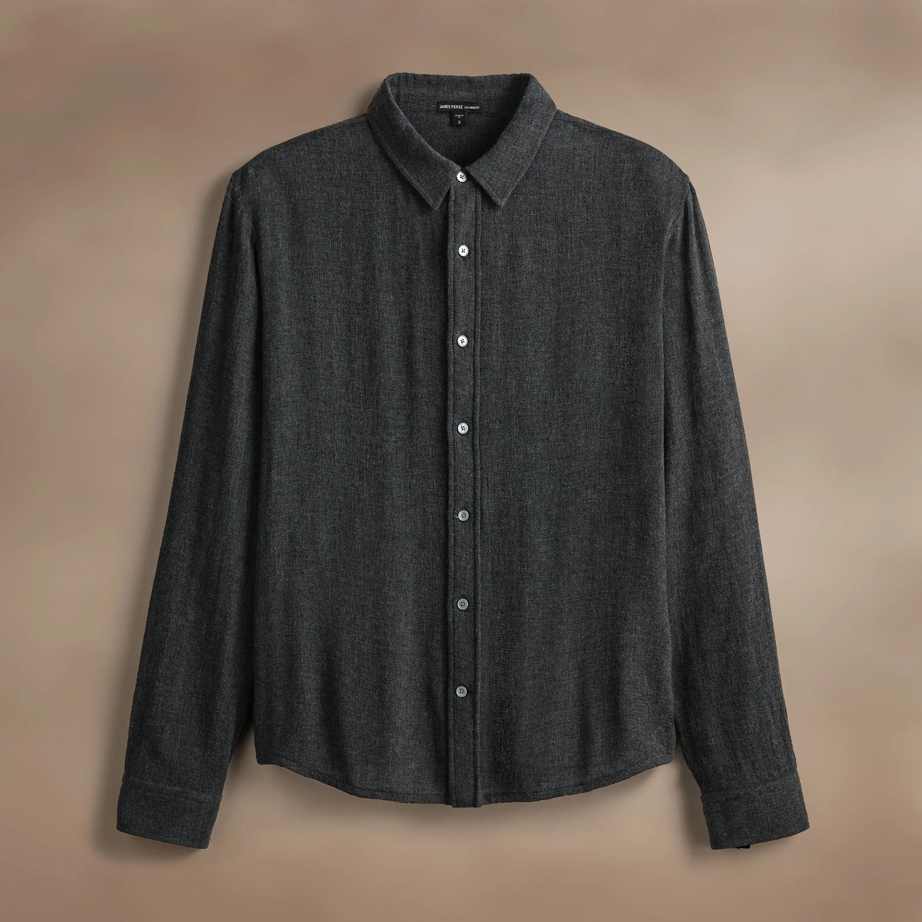 Solid Viscose Wool Shirting - Anthracite sold by James Perse