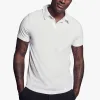 Brushed Stretch Jersey Polo - White sold by James Perse