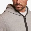 Cotton Fleece Zip Up Hoodie - Heather Grey sold by James Perse