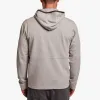 Cotton Fleece Zip Up Hoodie - Heather Grey sold by James Perse