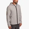 Cotton Fleece Zip Up Hoodie - Heather Grey sold by James Perse