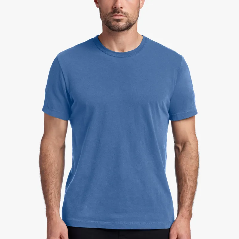 Short Sleeve Crew Neck - Electric Blue Pigment sold by James Perse