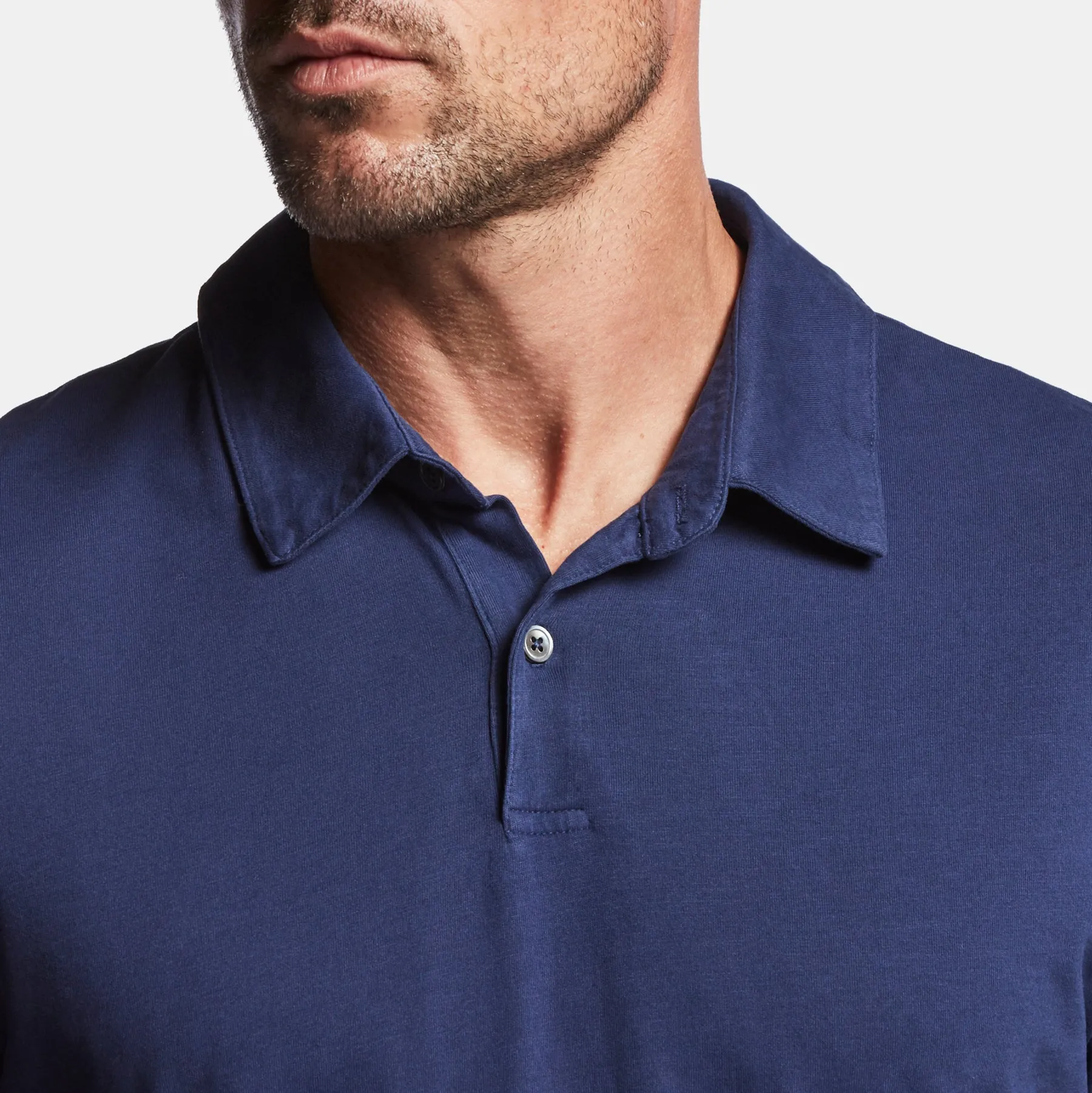 Sueded Jersey Polo - Cosmos sold by James Perse product image thumbnail 3