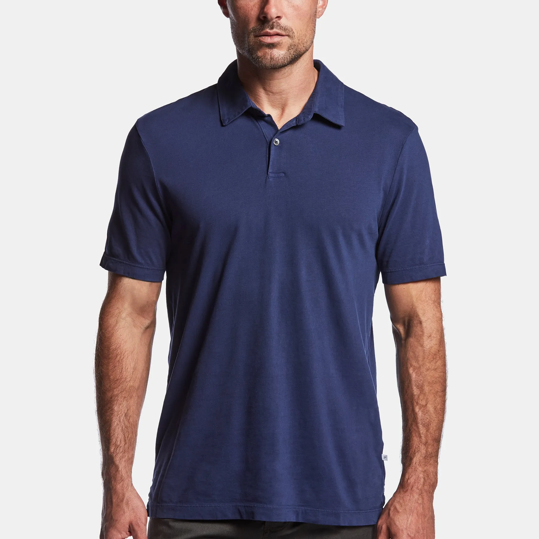 Sueded Jersey Polo - Cosmos sold by James Perse