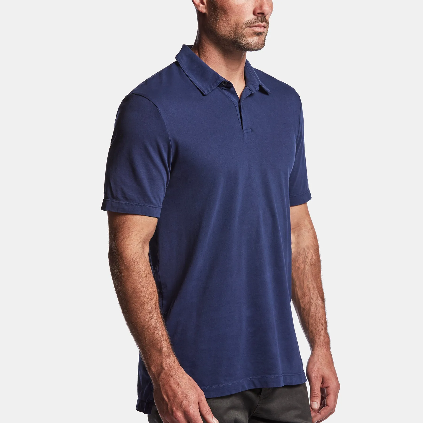 Sueded Jersey Polo - Cosmos sold by James Perse product image thumbnail 2