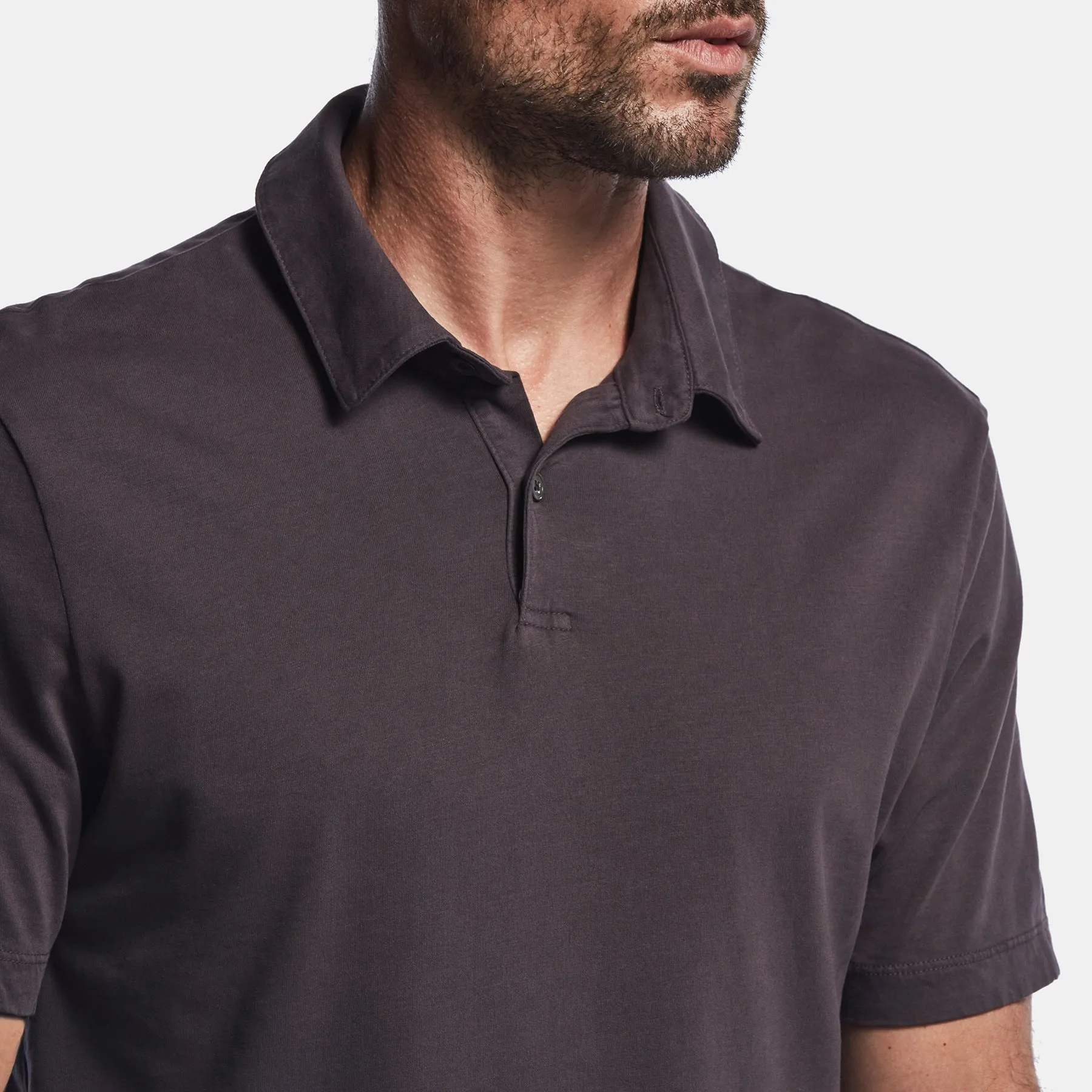 Sueded Jersey Polo - Viola sold by James Perse product image thumbnail 3
