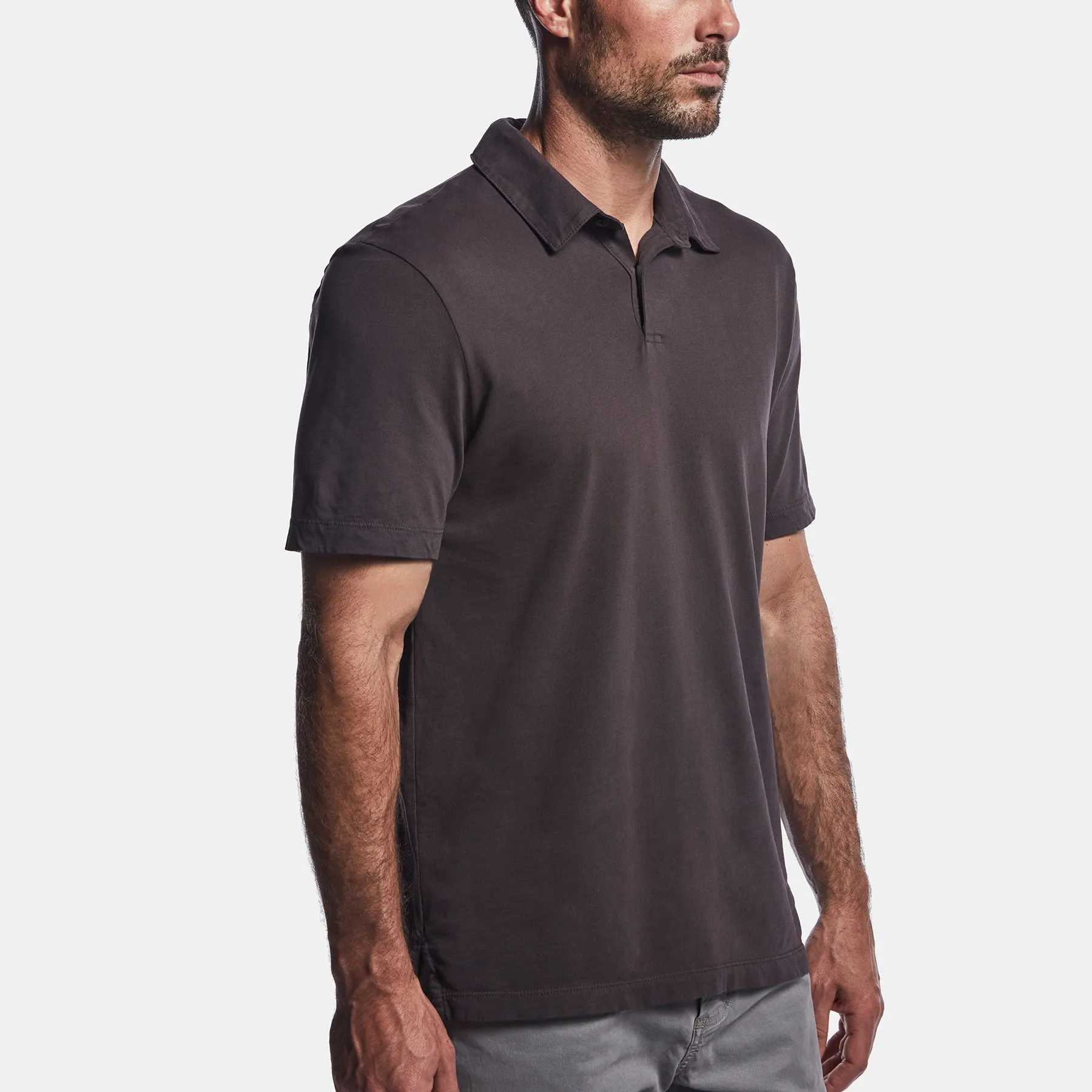 Sueded Jersey Polo - Viola sold by James Perse product image thumbnail 2