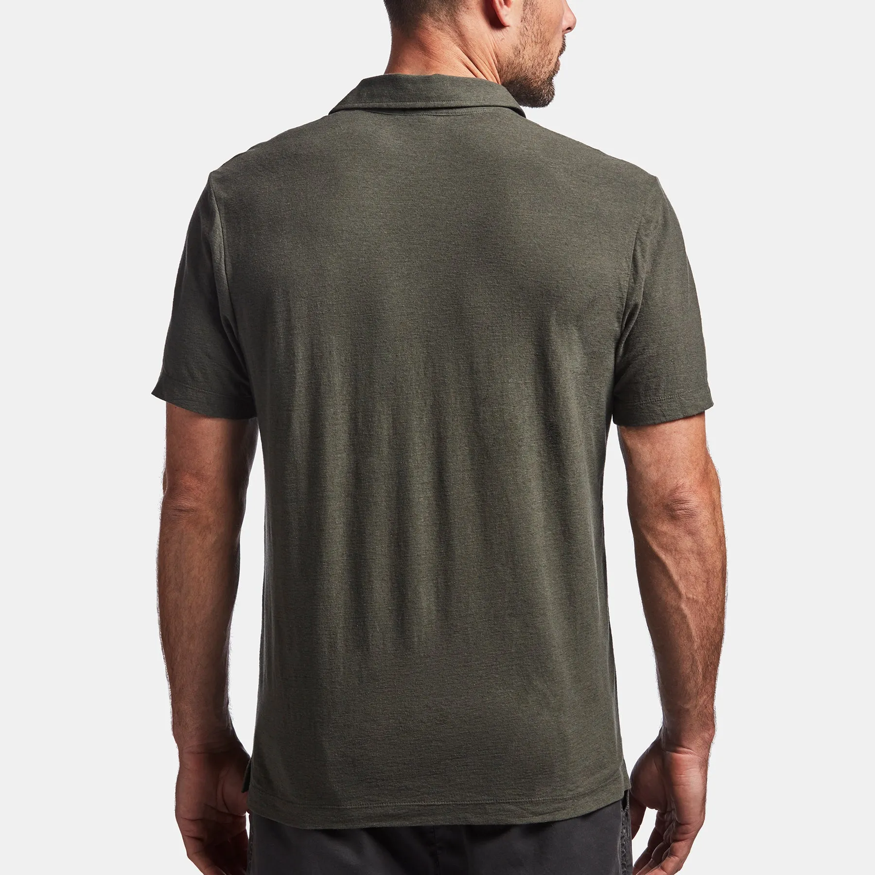 Cotton Linen Jersey Pocket Polo - Marsh sold by James Perse product image thumbnail 4
