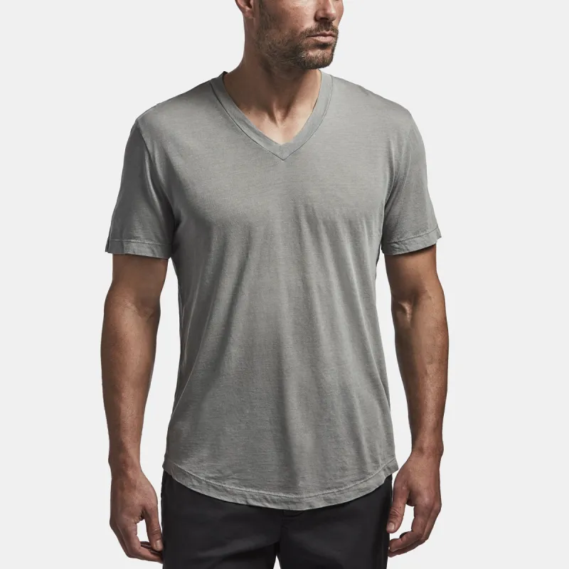 Clear Jersey V Neck - Steel Pigment sold by James Perse