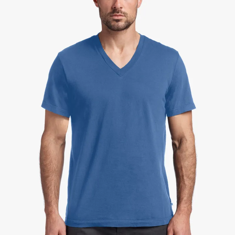 Short Sleeve V Neck - Electric Blue Pigment sold by James Perse