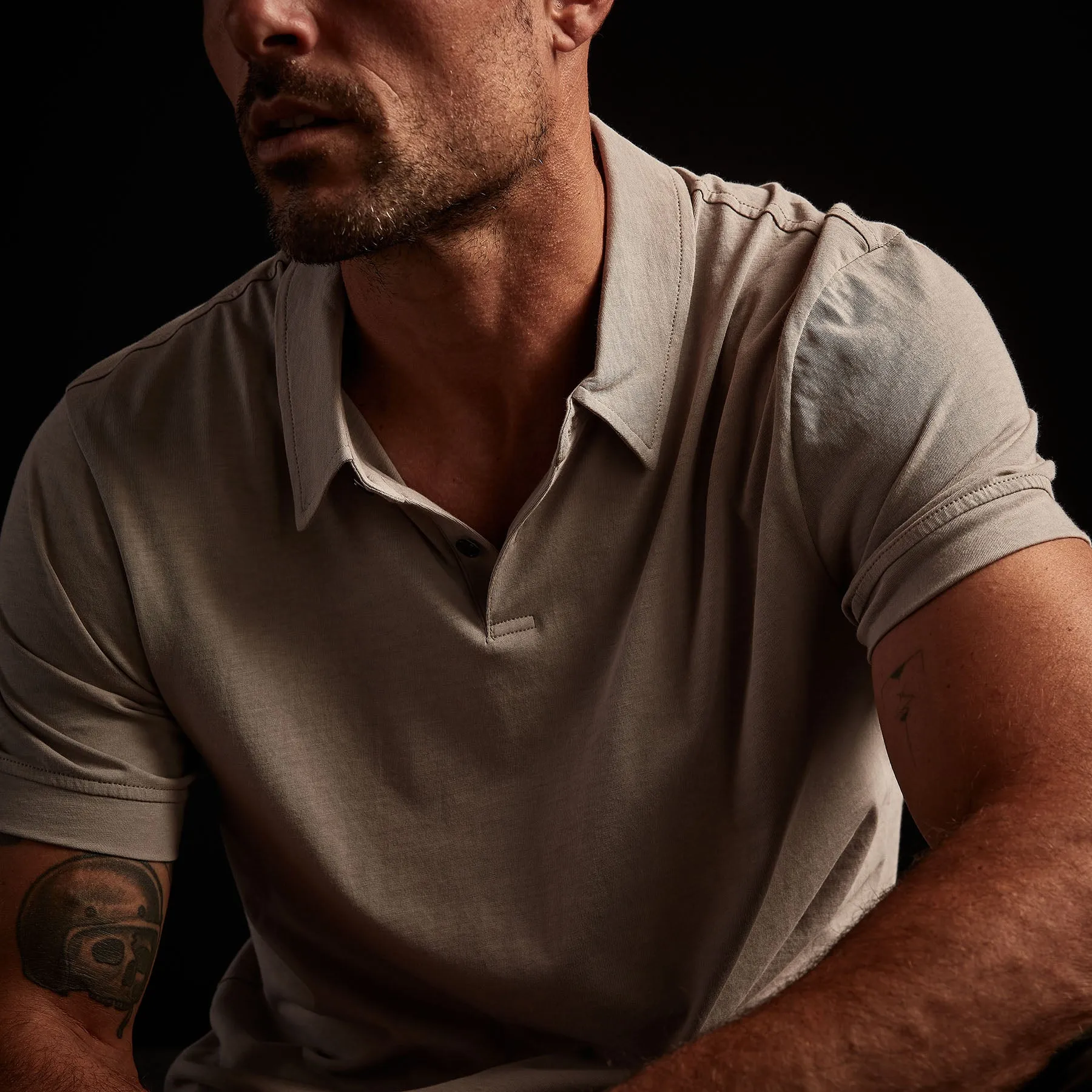 Clean Finish Jersey Polo - Dapple sold by James Perse product image thumbnail 2