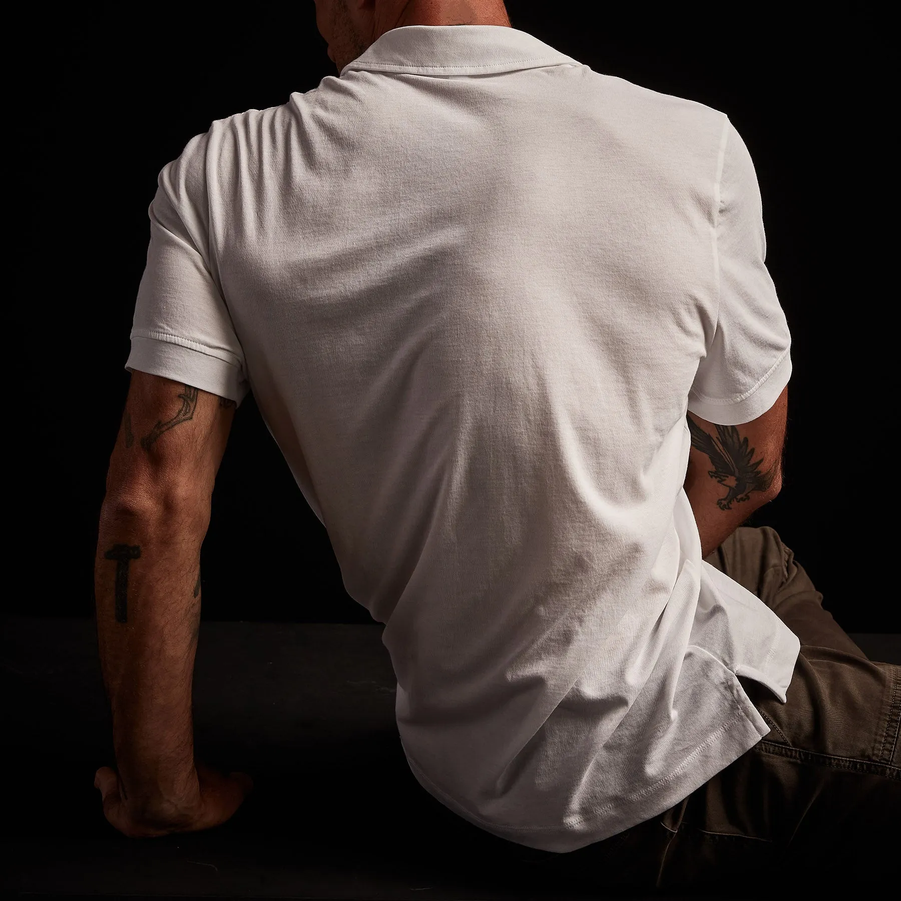 Clean Finish Jersey Polo - White sold by James Perse product image thumbnail 3