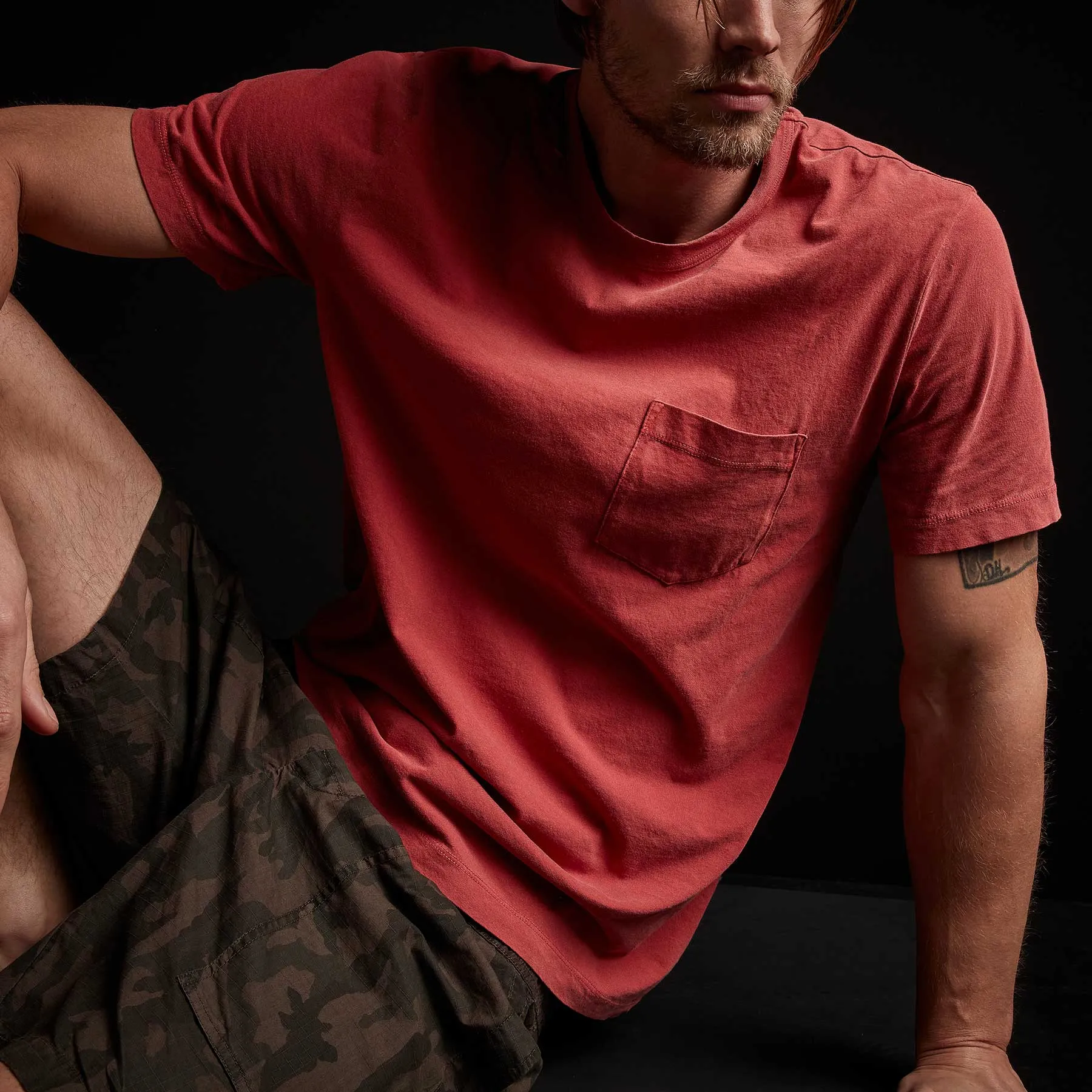 Lightweight Jersey Pocket Tee - Brick Pigment sold by James Perse product image thumbnail 3