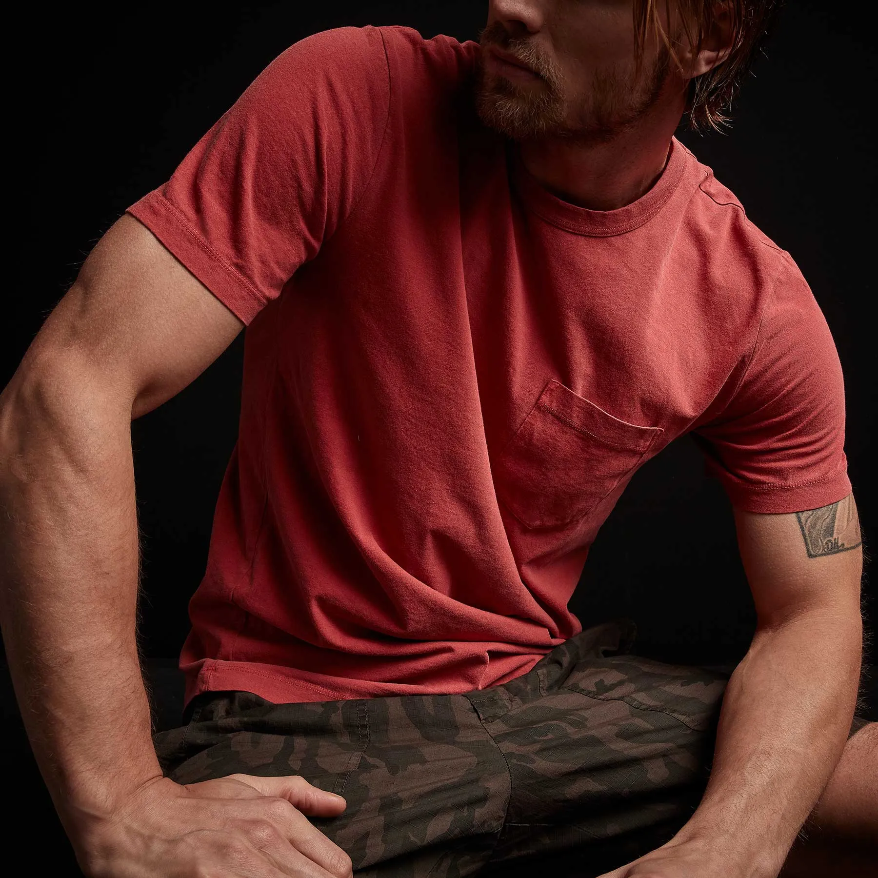 Lightweight Jersey Pocket Tee - Brick Pigment sold by James Perse product image thumbnail 2