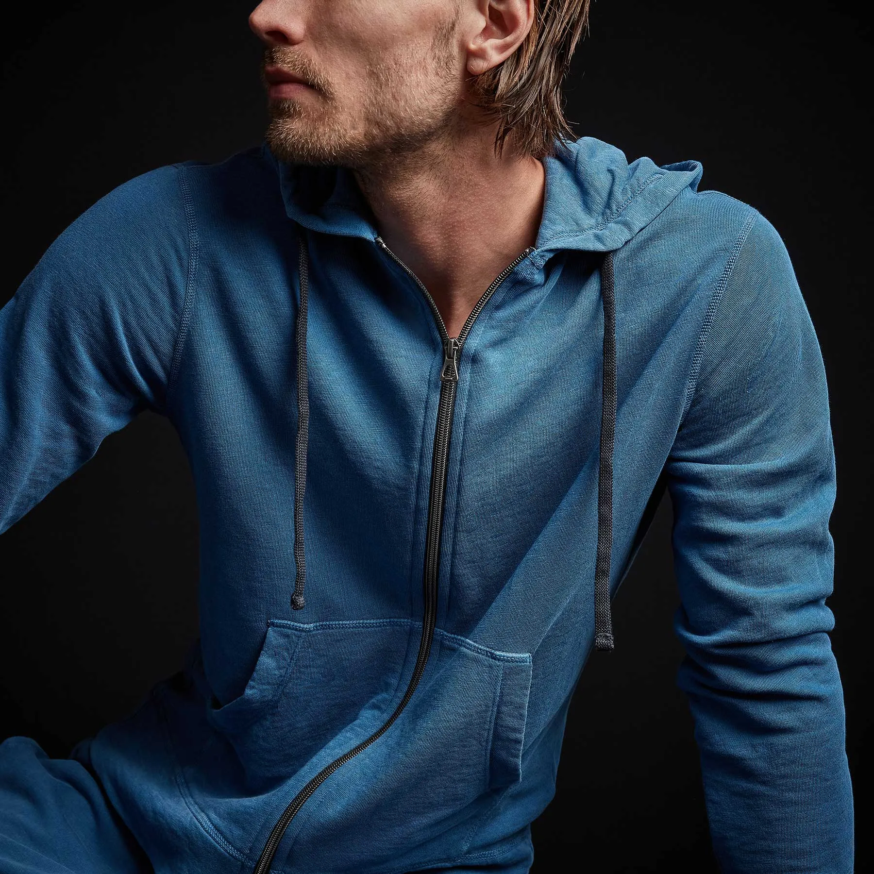 Vintage French Terry Zip Up Hoodie - Bolt Pigment sold by James Perse product image thumbnail 3