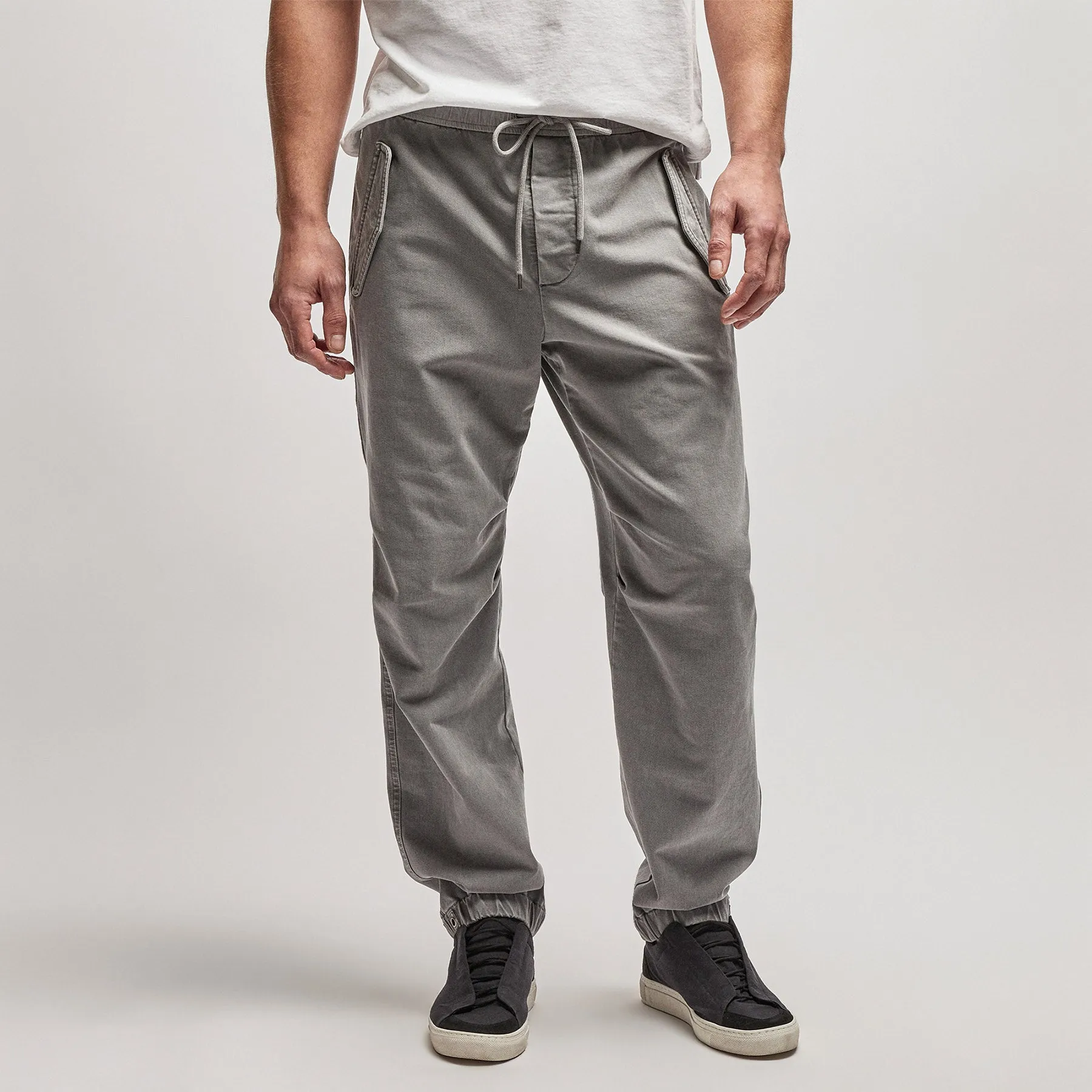 Cotton Terry Flight Pant - Silver Grey Pigment sold by James Perse product image thumbnail 2