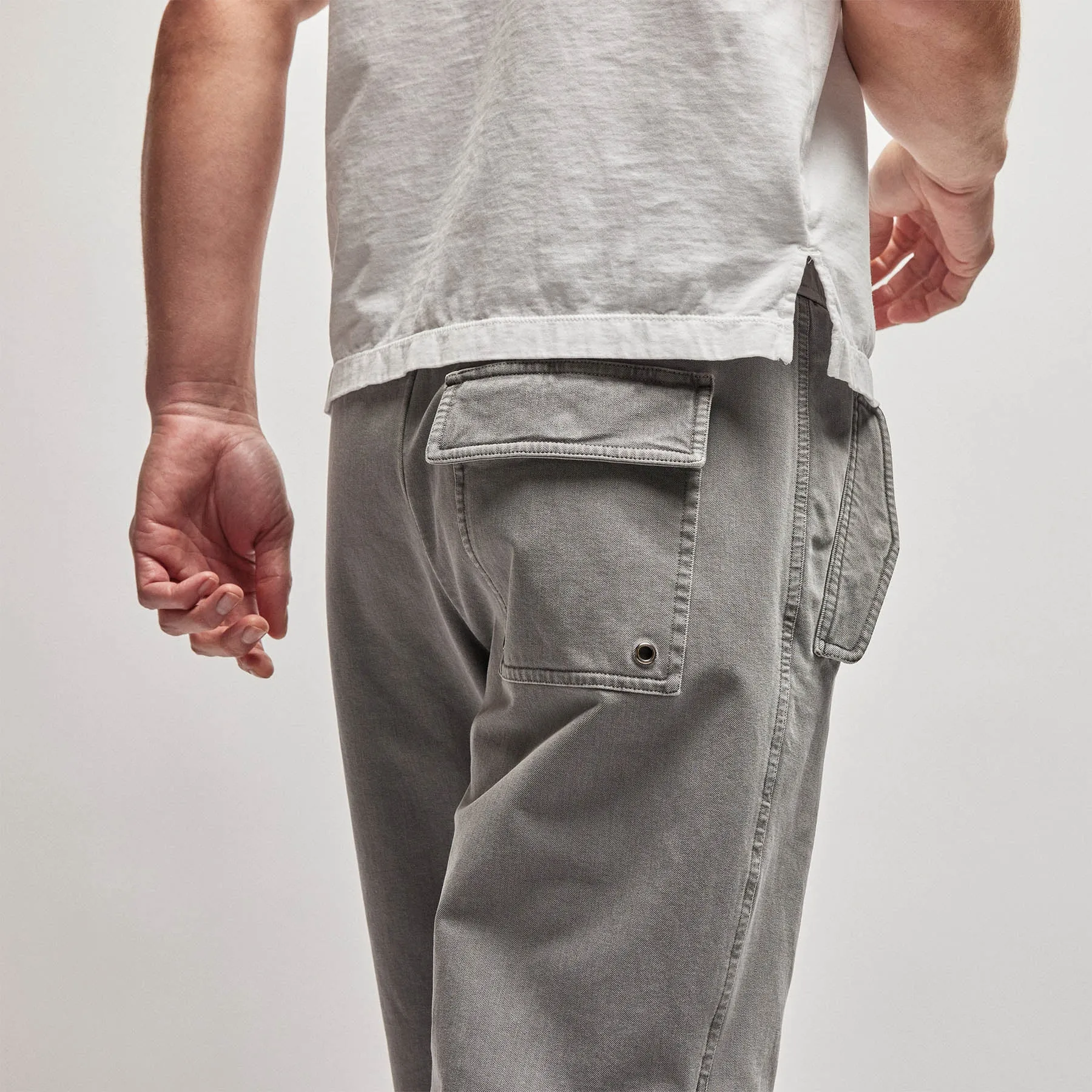 Cotton Terry Flight Pant - Silver Grey Pigment sold by James Perse product image thumbnail 4