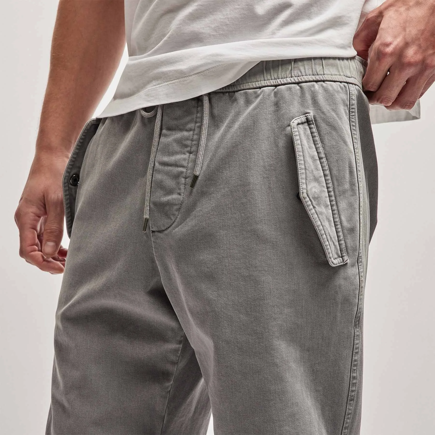 Cotton Terry Flight Pant - Silver Grey Pigment sold by James Perse product image thumbnail 5