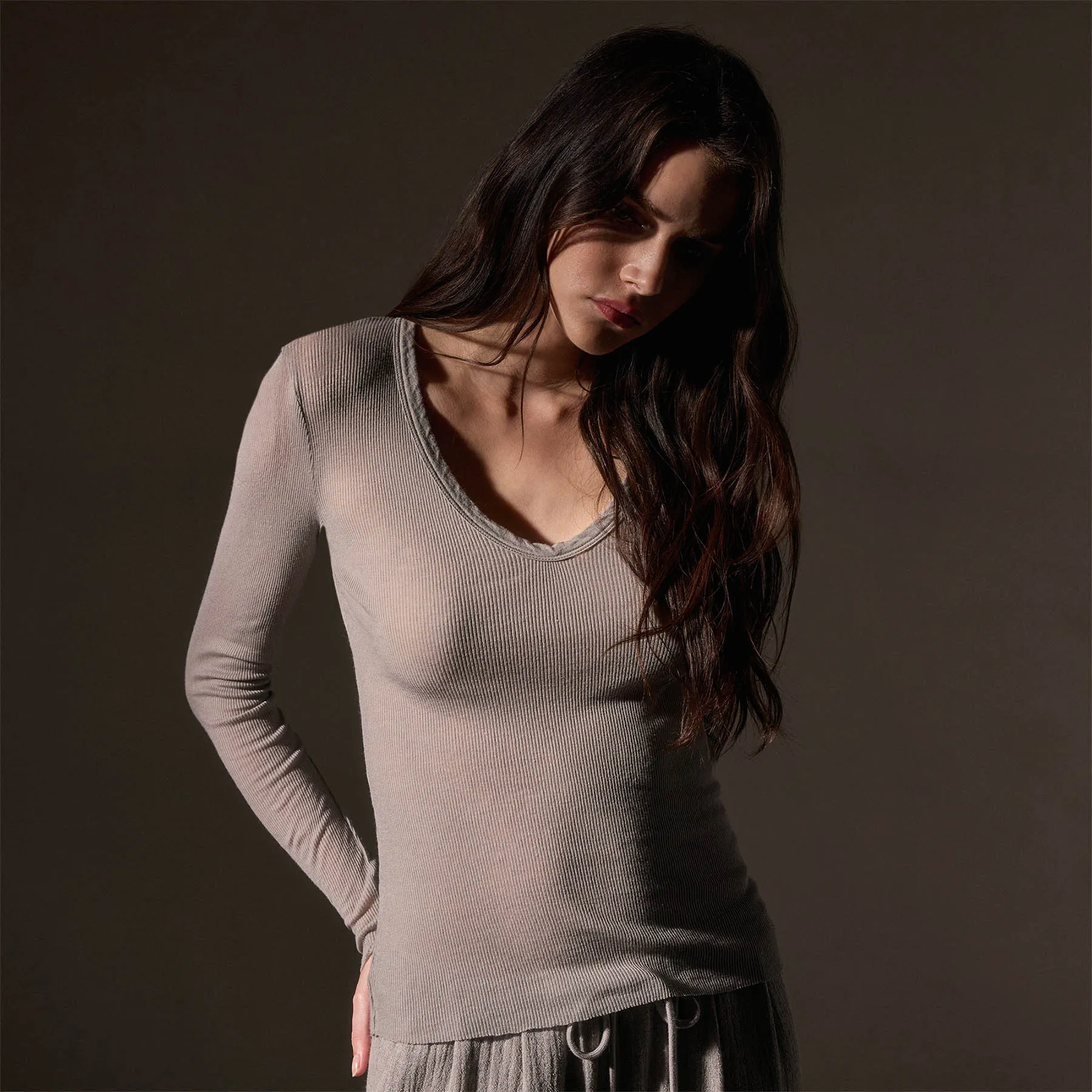 Deep V Tee - Dapple sold by James Perse product image thumbnail 2