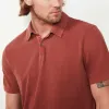 Sueded Jersey Polo - Ember Pigment sold by James Perse