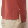 Sueded Jersey Polo - Ember Pigment sold by James Perse