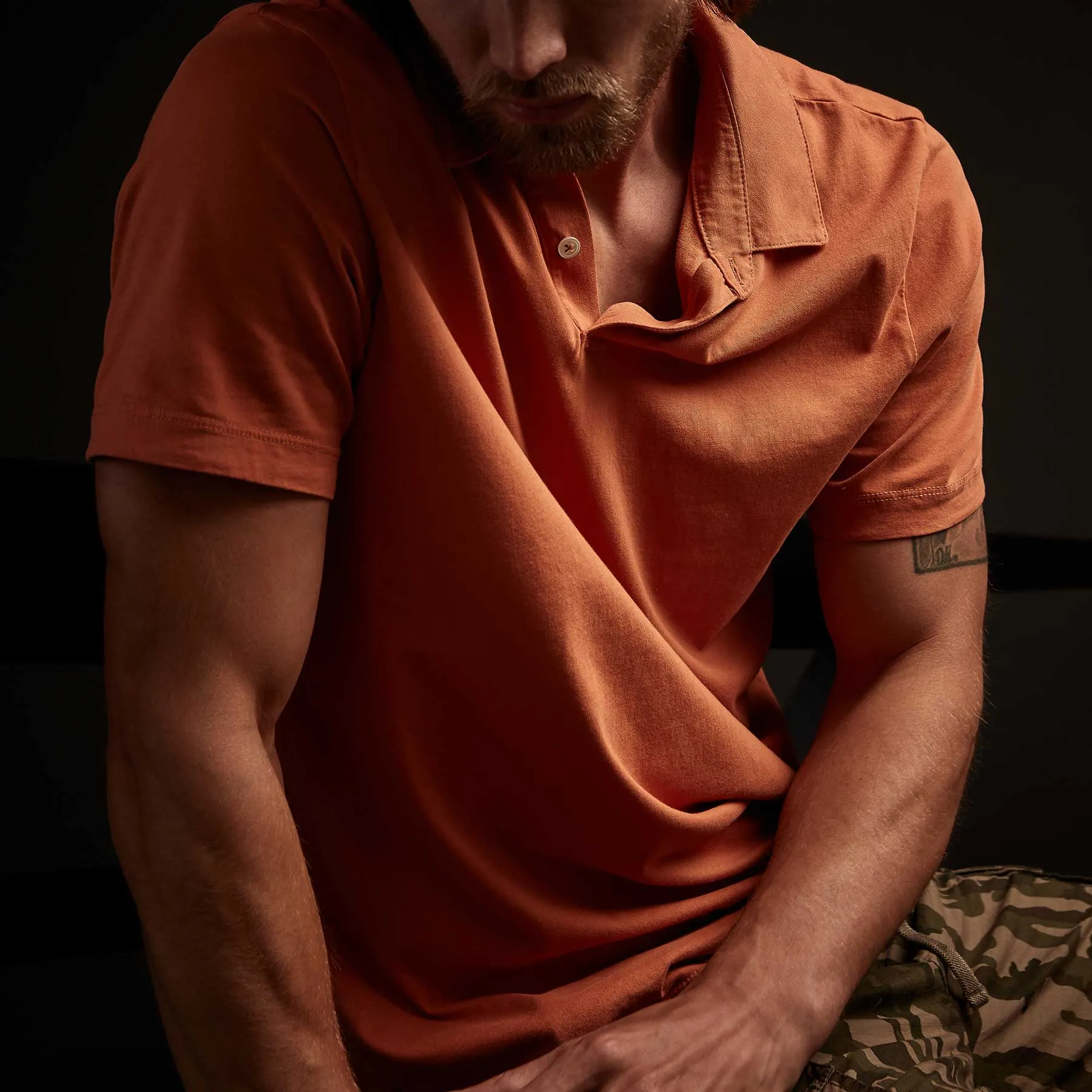 Sueded Jersey Polo - Sunburst sold by James Perse product image thumbnail 2