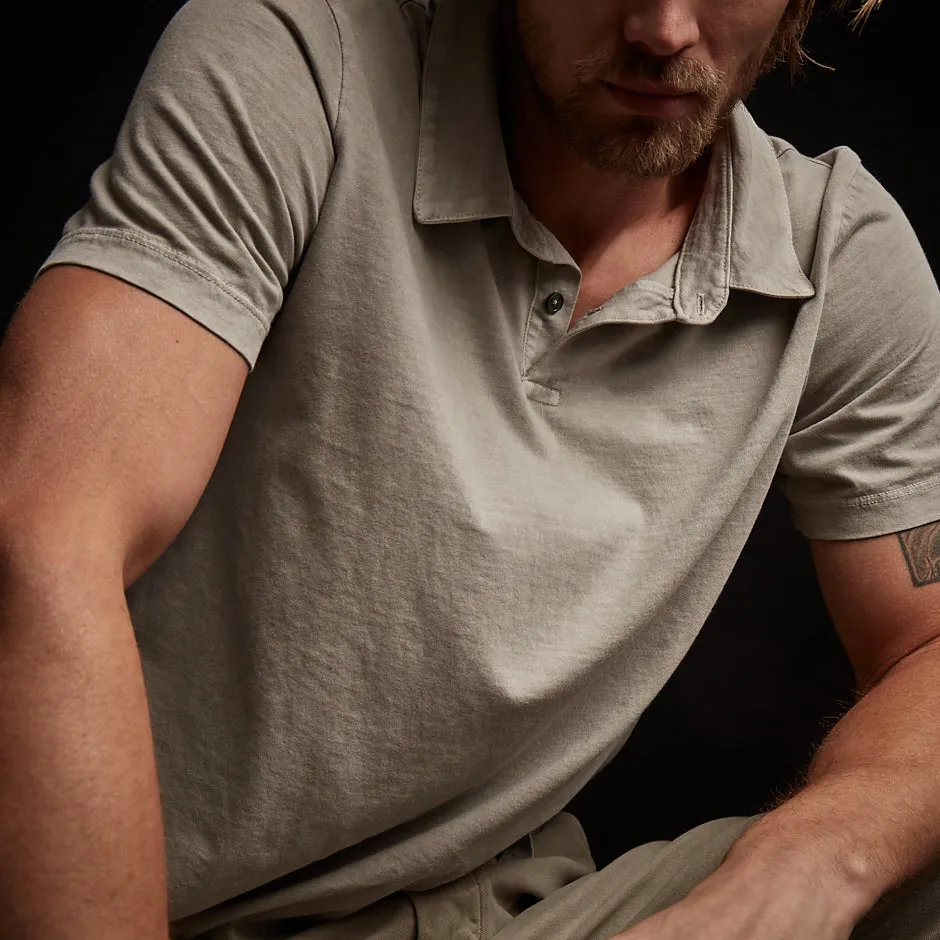 Sueded Jersey Polo - Mineral Pigment sold by James Perse
