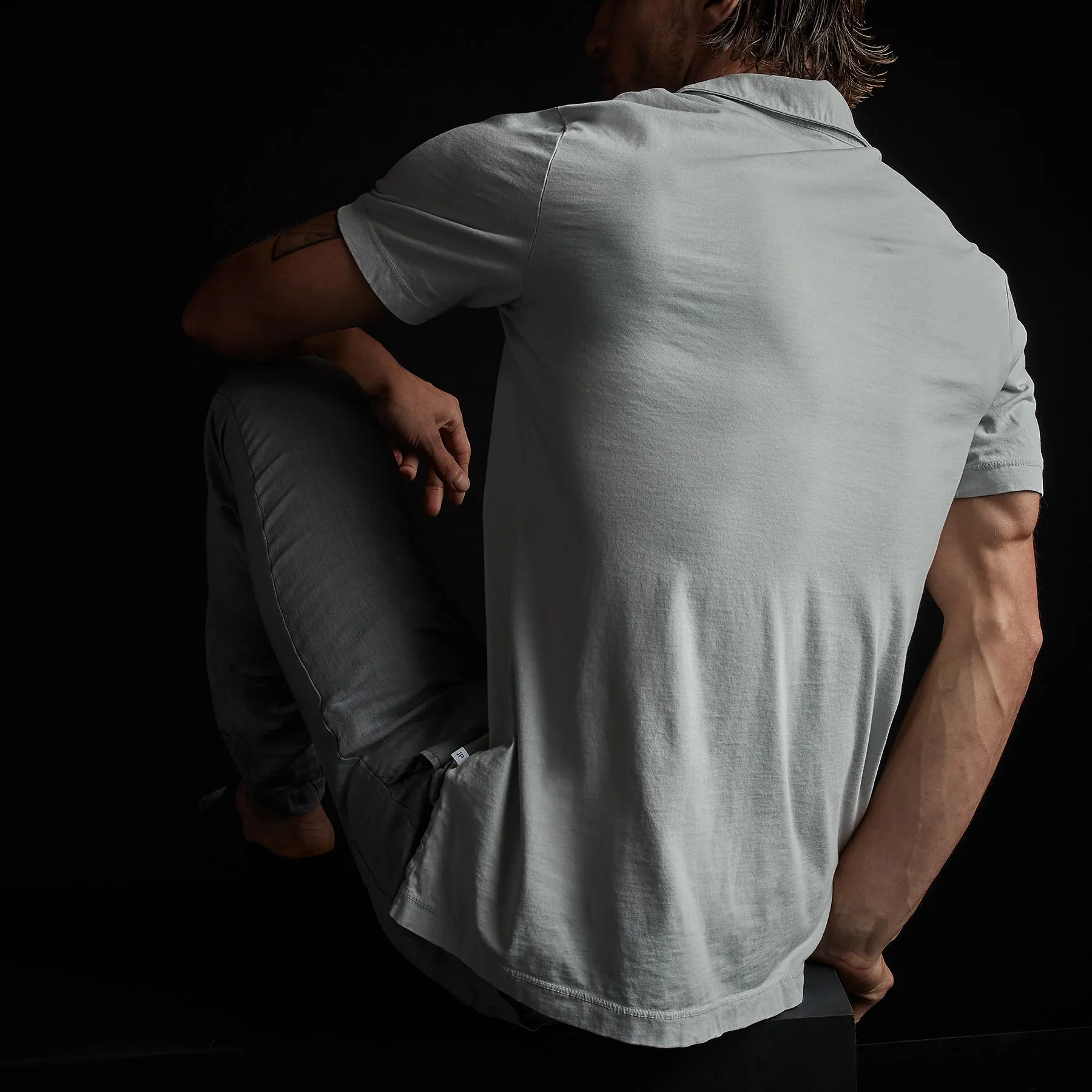 Sueded Jersey Polo - Foam sold by James Perse product image thumbnail 4