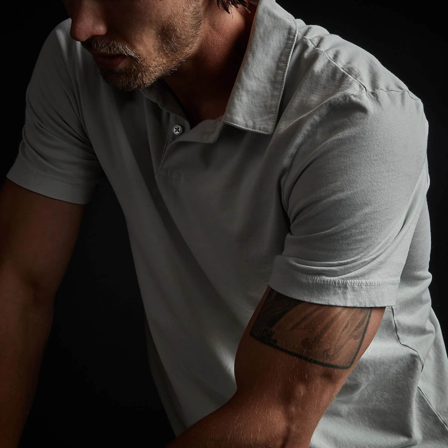 Sueded Jersey Polo - Foam sold by James Perse product image thumbnail 3