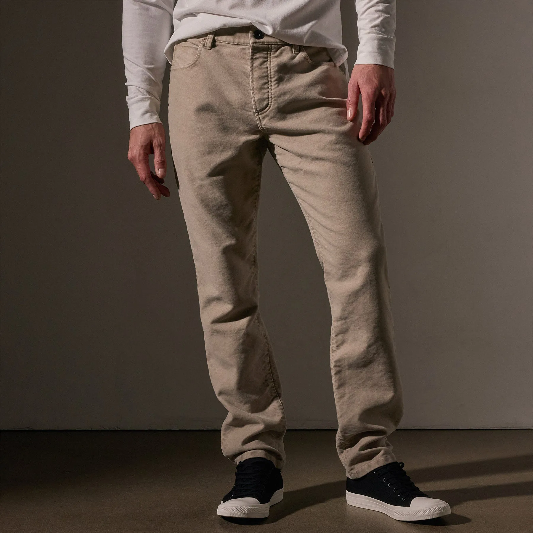 Cotton Moleskin 5 Pocket Pant - Light Tan Pigment sold by James Perse product image thumbnail 2