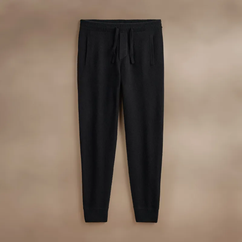 Recycled Cashmere Track Pant With Pockets - Black sold by James Perse