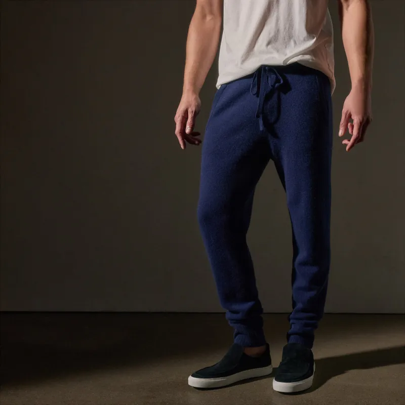 Recycled Cashmere Track Pant with Pockets - Royal Blue sold by James Perse