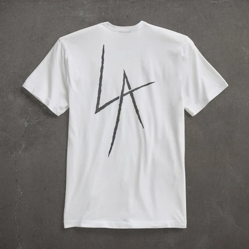 JP x LA Short Sleeve Crew - White sold by James Perse