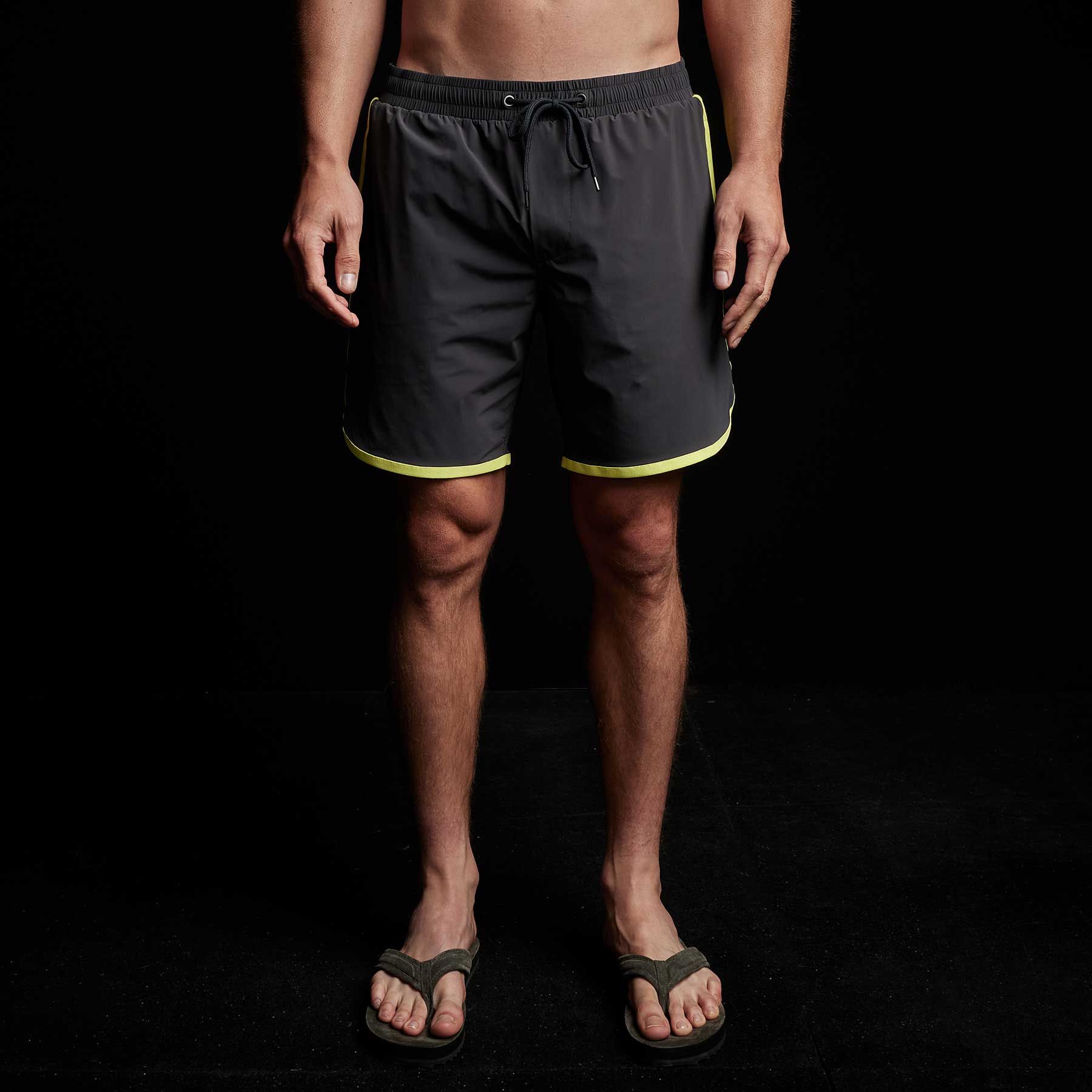 Y/OSEMITE Curved Hem Board Short - Carbon/Neon sold by James Perse product image thumbnail 4