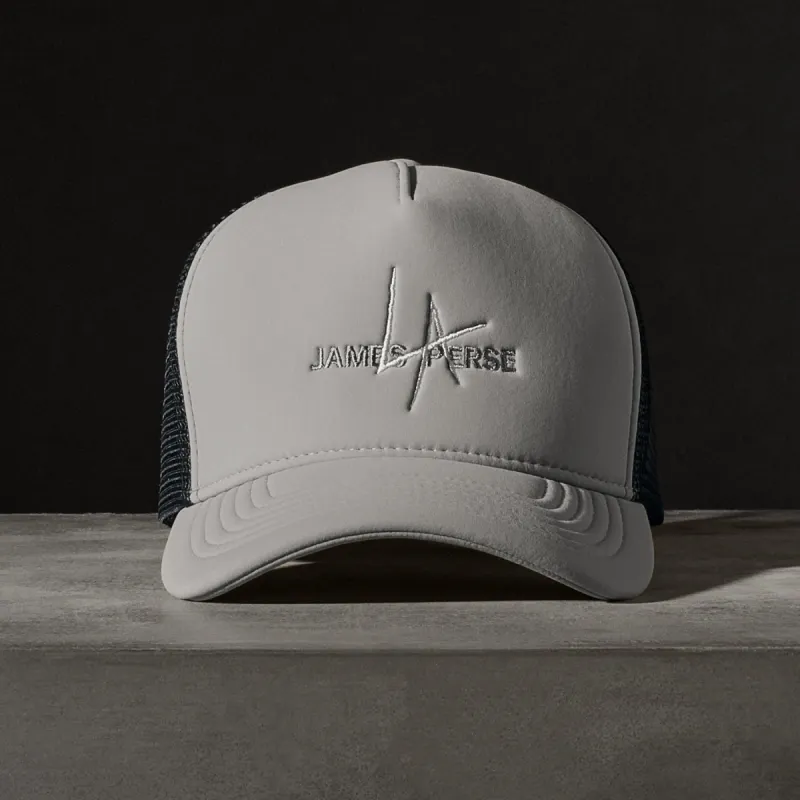 JP x LA Trucker Hat - Pale Grey made by James Perse