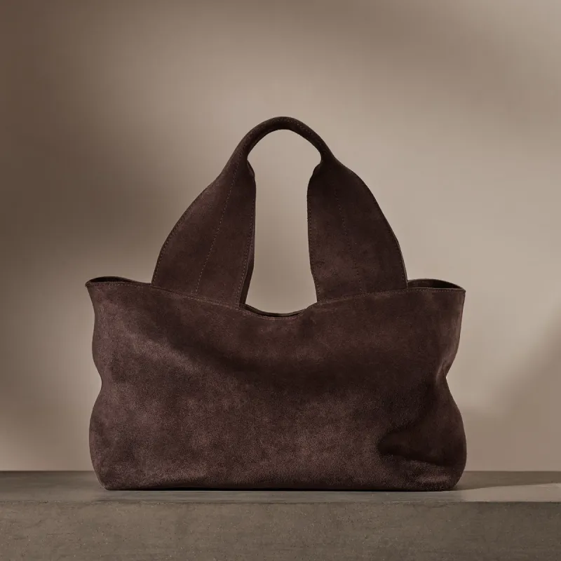 Suede Tote Bag - Cafe sold by James Perse