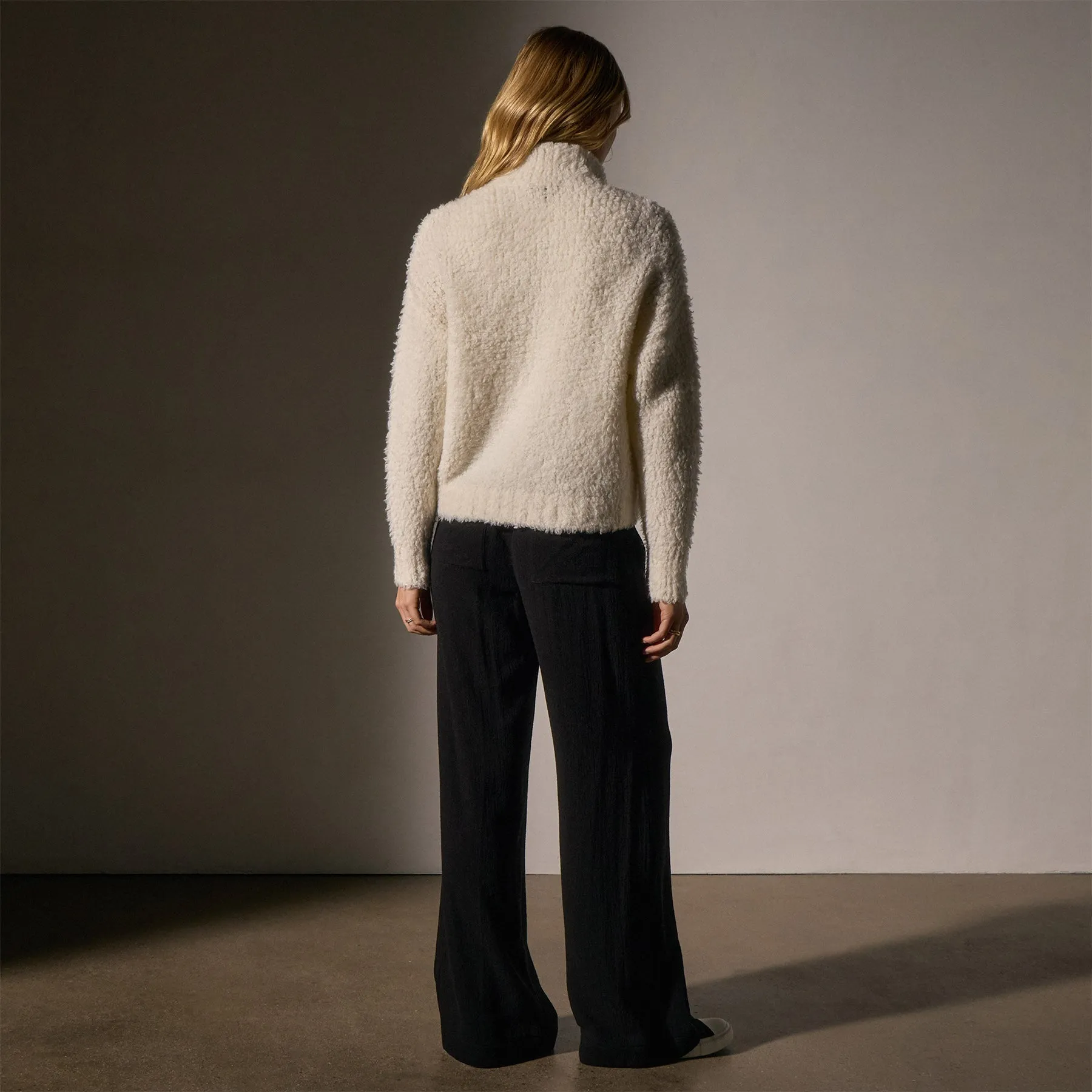 Cloud Knit Cashmere Zip Up - Ivory sold by James Perse product image thumbnail 4