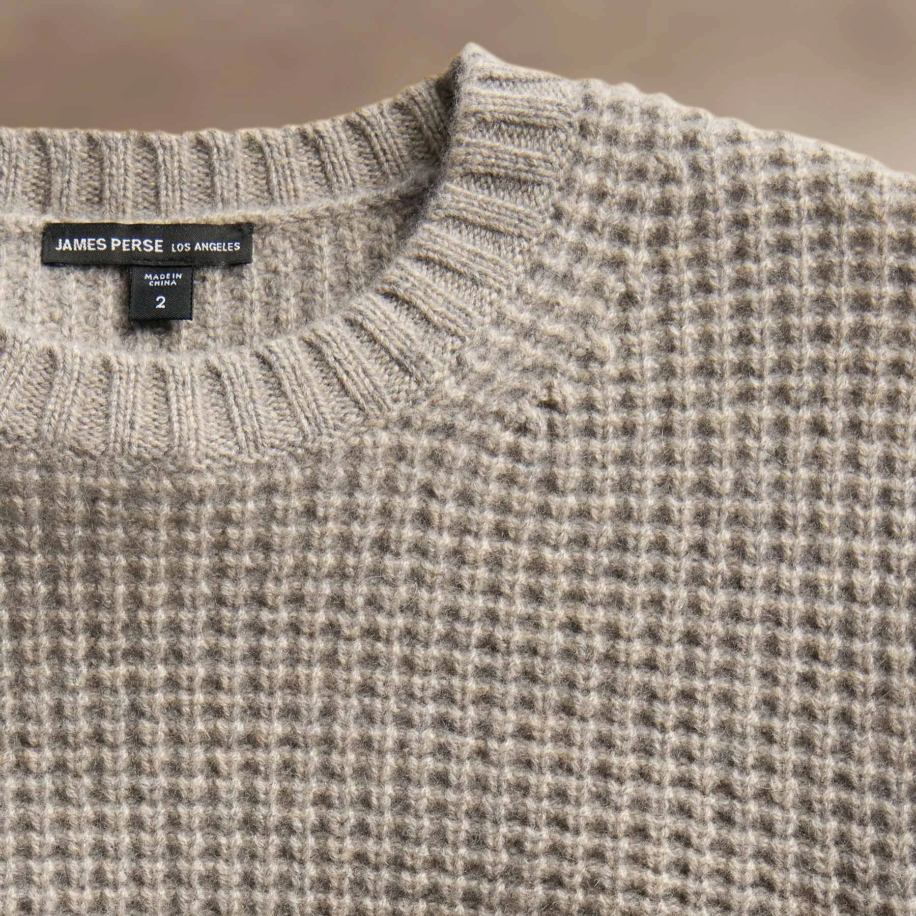 Waffle Knit Sweater - Overcast sold by James Perse product image thumbnail 2