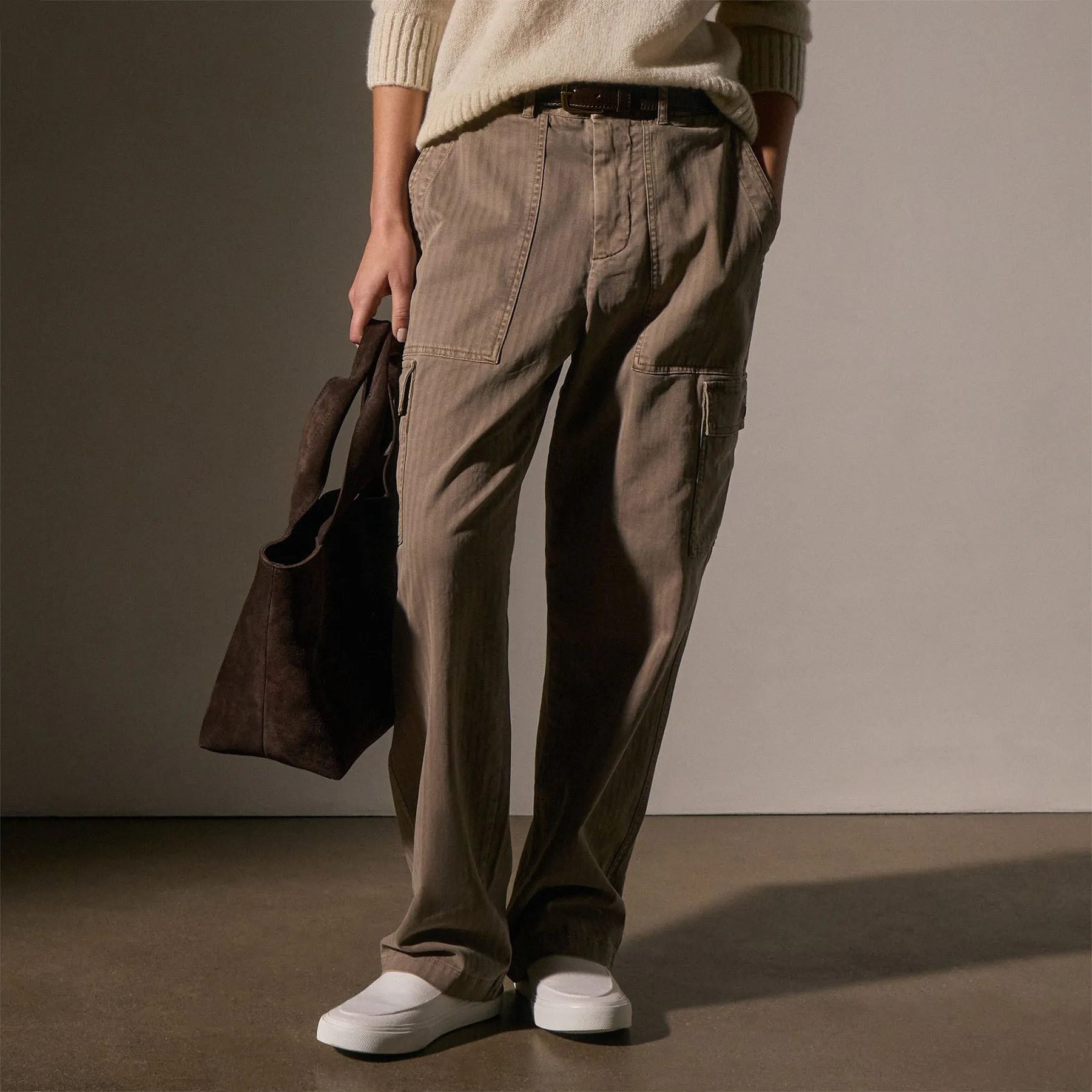 Herringbone Utility Pant - Coyote Pigment sold by James Perse product image thumbnail 2