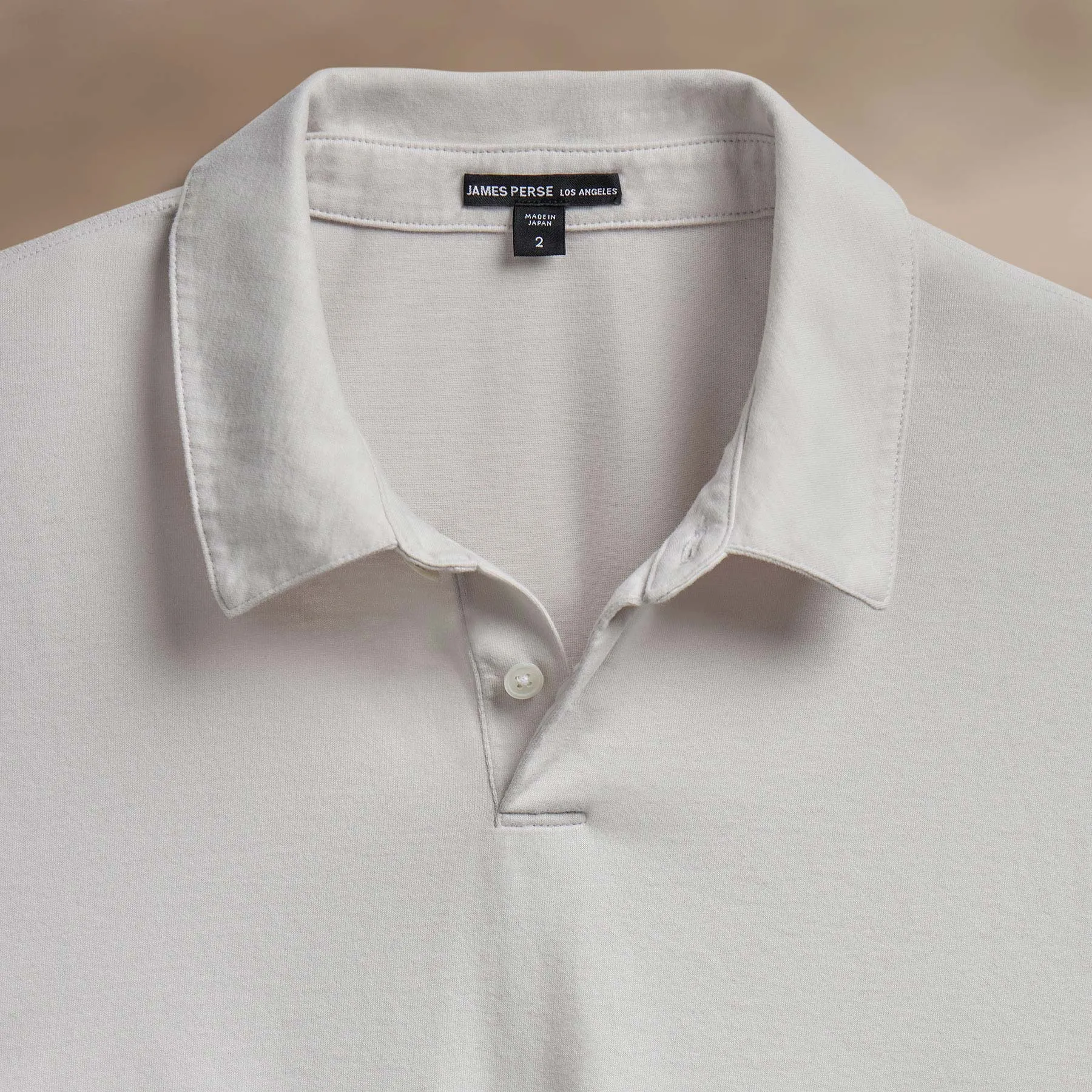 Heavy Luxe Jersey Long Sleeve Polo - Light Mist sold by James Perse product image thumbnail 2