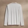 Heavy Luxe Jersey Long Sleeve Polo - Light Mist sold by James Perse