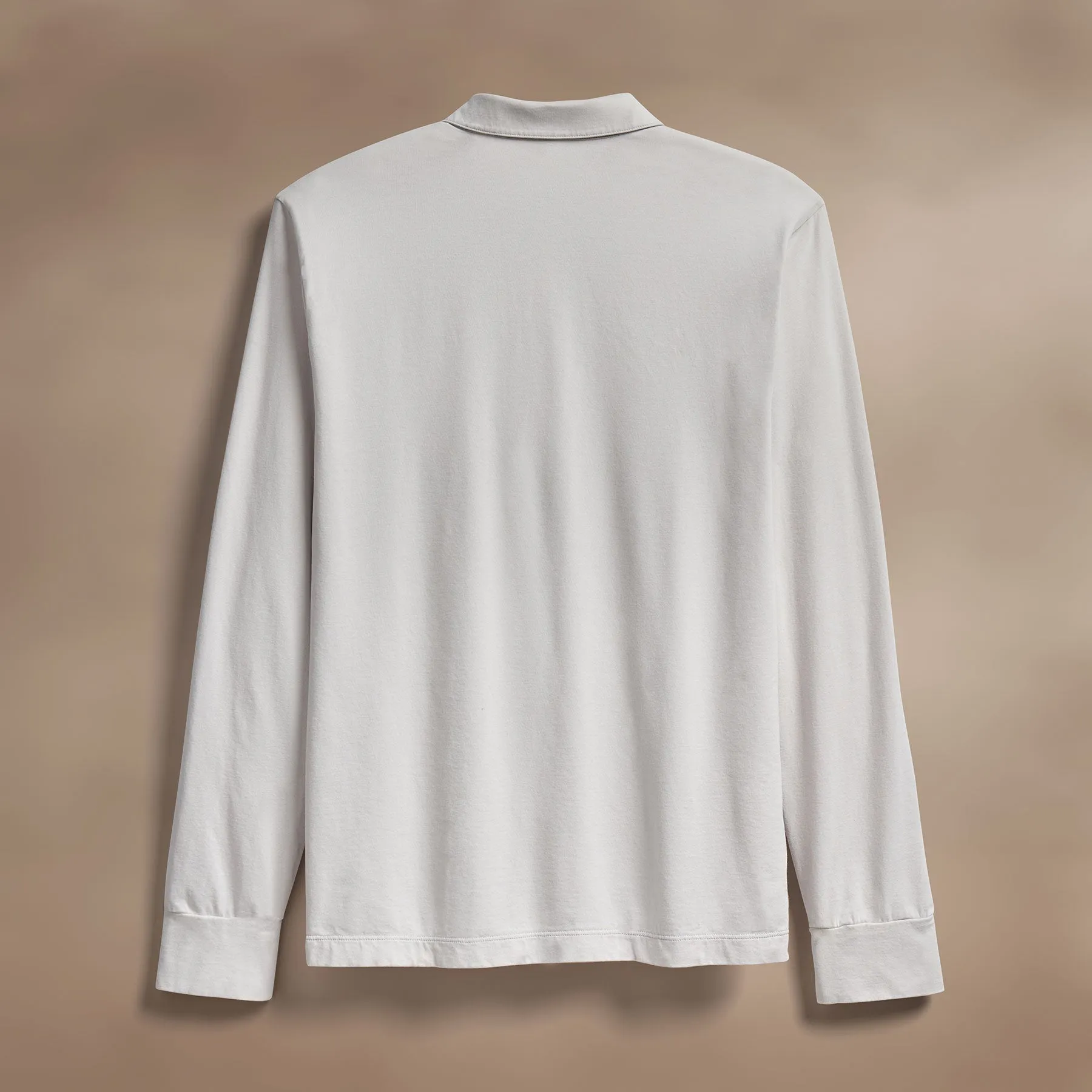 Heavy Luxe Jersey Long Sleeve Polo - Light Mist sold by James Perse product image thumbnail 4