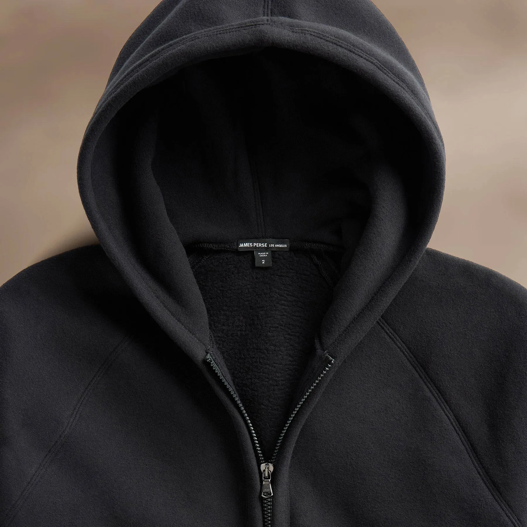 Cozy Zip Up Hoodie - Black sold by James Perse product image thumbnail 3