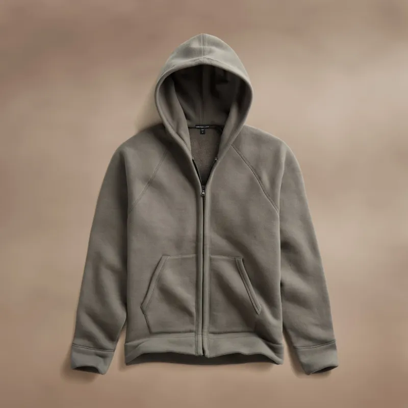 Cozy Zip Up Hoodie - Granite sold by James Perse