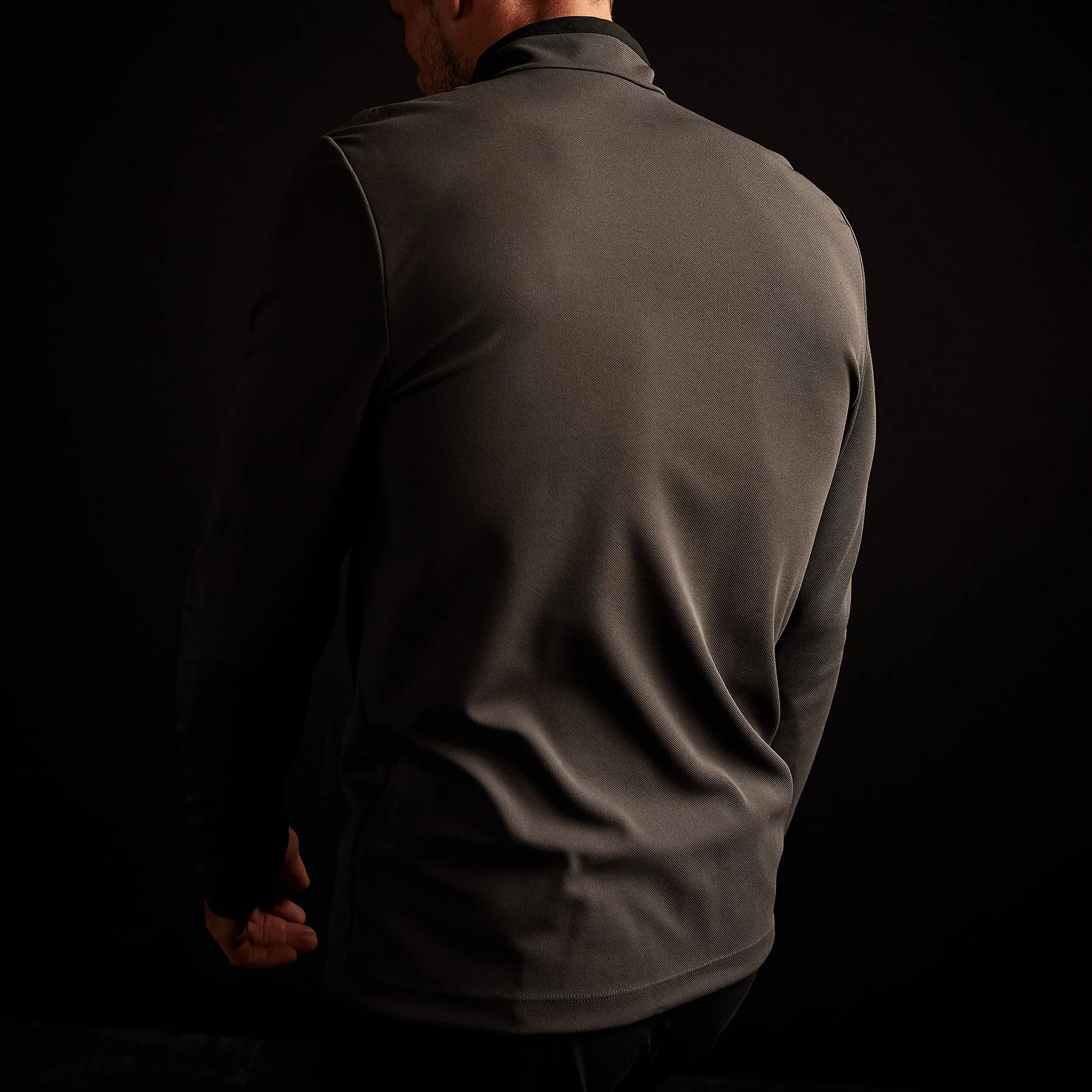 Performance Pique Zip Tee - Slate/Black sold by James Perse product image thumbnail 3