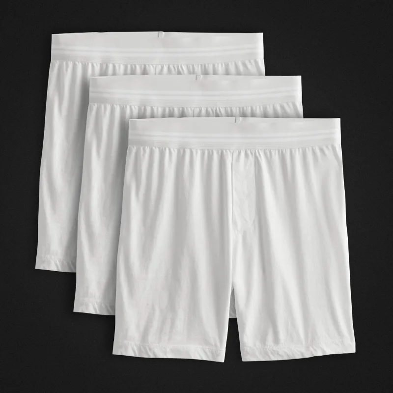 Relaxed Fit Boxer Short 3 Pack - White made by James Perse