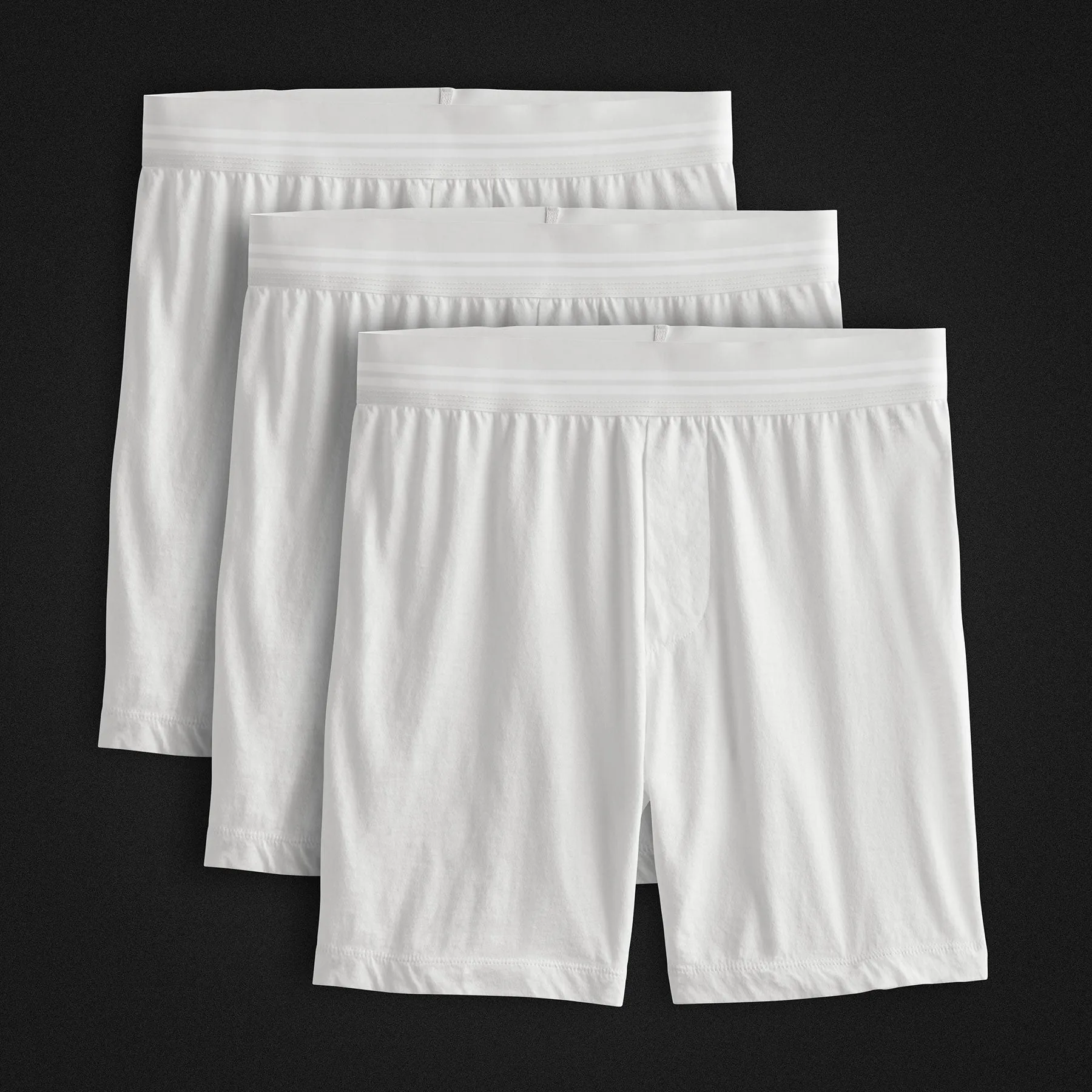 Relaxed Fit Boxer Short 3 Pack - White sold by James Perse