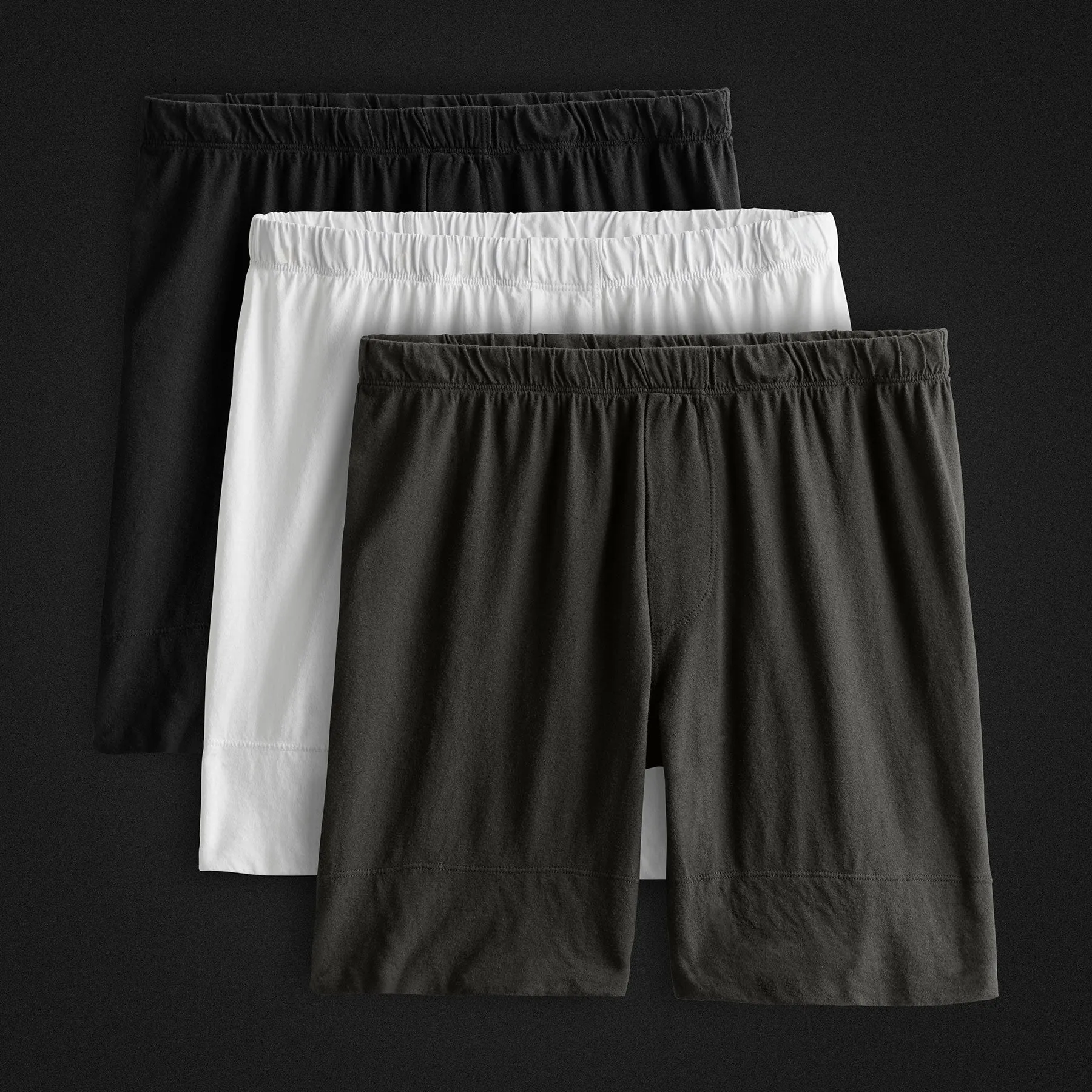 Classic Boxer Short 3 Pack - Black/White/Carbon sold by James Perse