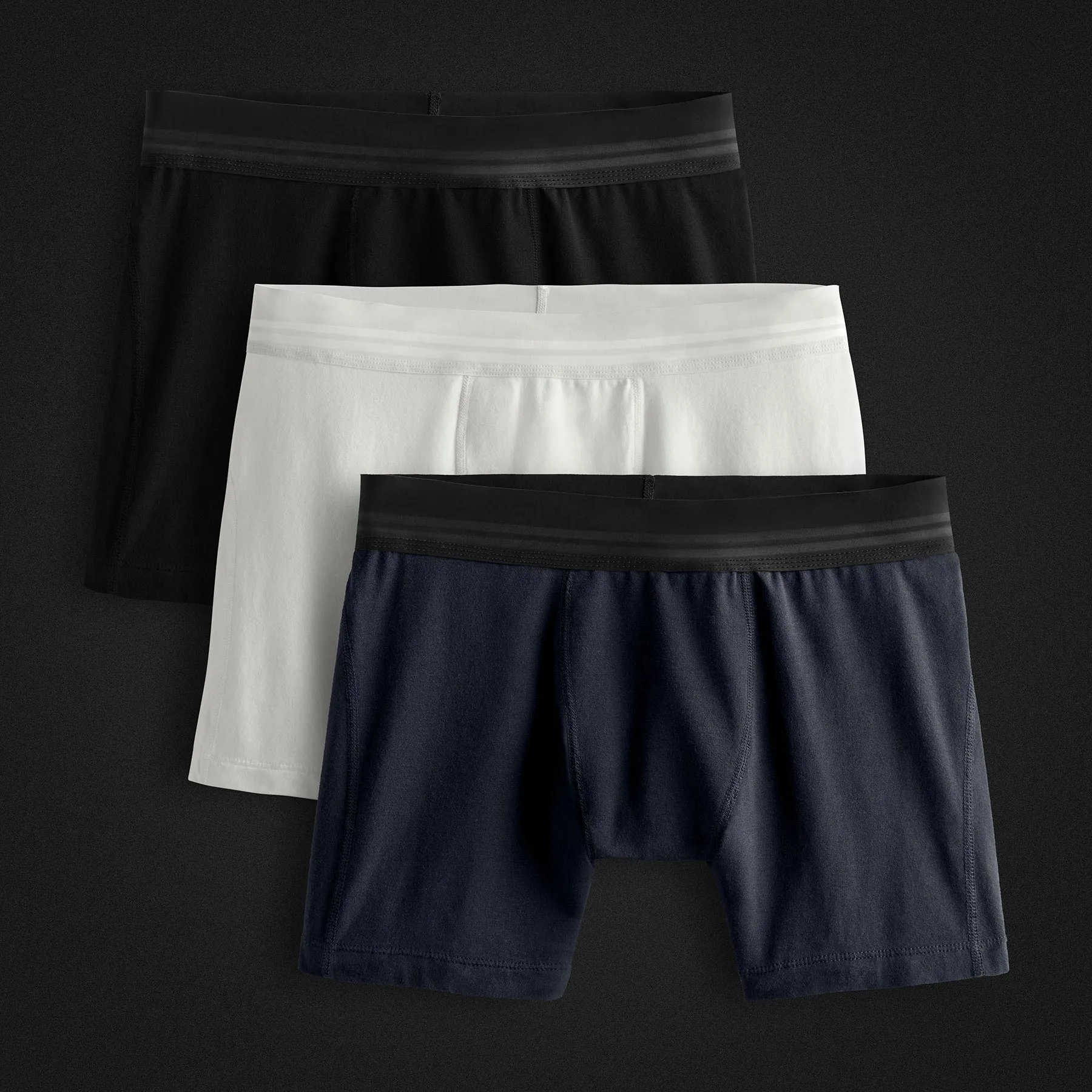 Elevated Lotus Sport Boxer Short 3 Pack - Black/White/French Navy sold by James Perse